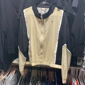 NWT Zyia black and tan block zipper jacket size large